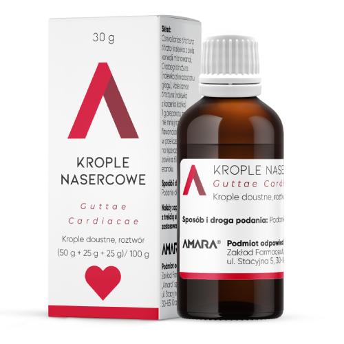 Miniaturka artykułu - AMARA Krople nasercowe, 30g 
