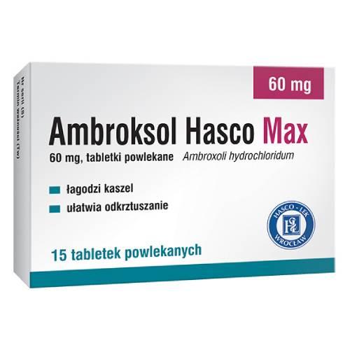 Miniaturka artykułu - Ambroksol Hasco Max 60 mg, 15 tabletek powlekanych