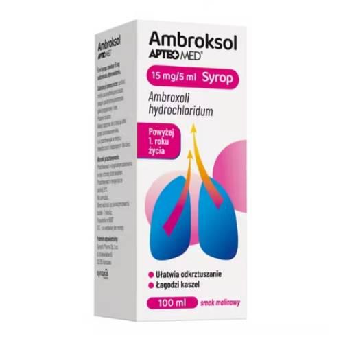Miniaturka artykułu - AMBROKSOL Syrop 15mg/5ml, 100ml