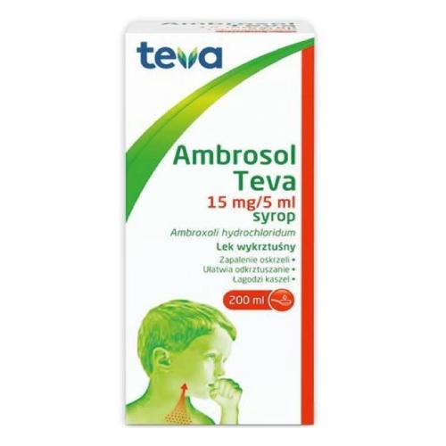 Miniaturka artykułu - Ambrosol syrop 15 mg/5ml,  200ml