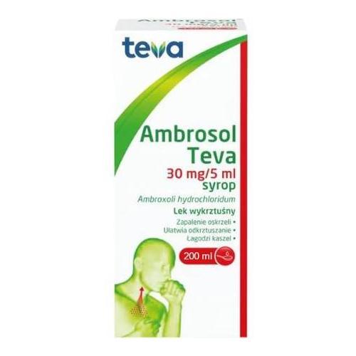 Miniaturka artykułu - Ambrosol syrop 30 mg/5ml- 200ml BRAK TEKTUROWEGO OPAKOWANIA