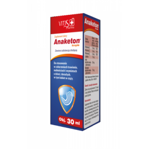 Miniaturka artykułu - Anaketon krople na zaburzenia trawienia, 30 ml USZKODZONE / BRAK OPAKOWANIA