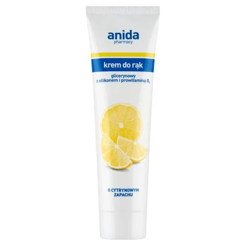 Miniaturka artykułu - Anida Glicerynowy krem do rąk z silikonem i prowitaminą B5 o zapachu cytrynowym, 100 ml