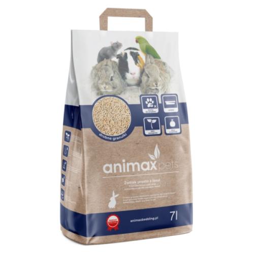 Miniaturka artykułu - Animax Pets Pellet 4 mm Żwirek niezbrylający dla gryzoni, 7 l