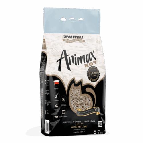 Miniaturka artykułu - AnimaxKot Golden Line Żwirek zbrylający pałeczki 3 mm, 7 l