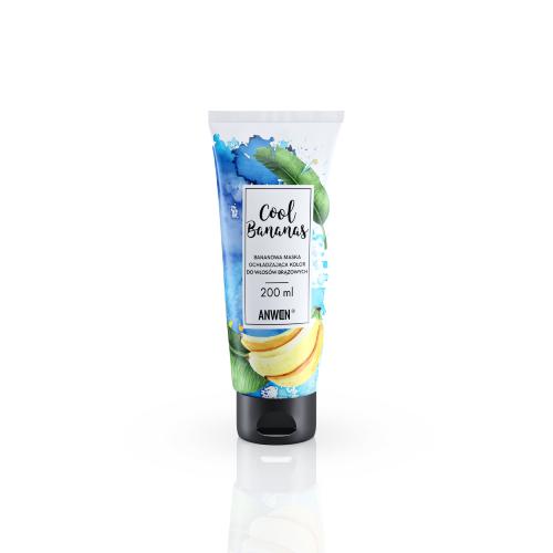 Miniaturka artykułu - ANWEN Cool Bananas Maska ochładzająca kolor do włos&oacute;w brązowych, 200ml