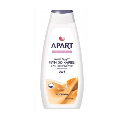 Miniaturka artykułu - APART Double Care Płyn do Kąpieli + Żel pod Prysznic Mleko i Mi&oacute;d, 900ml