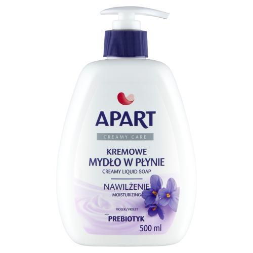 Miniaturka artykułu - APART Kremowe mydło w płynie Fiołek, 500ml USZKODZONA POMPKA