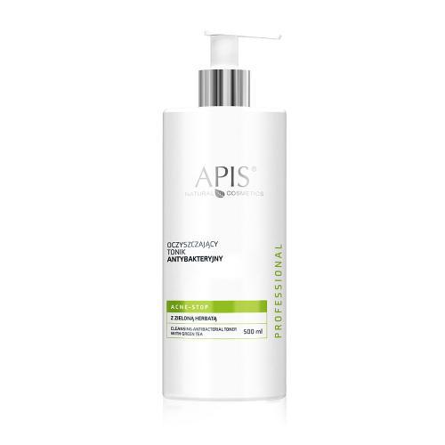 Miniaturka artykułu - APIS Acne-Stop Oczyszczający tonik antybakteryjny  z zieloną herbatą, 500ml USZKODZONA POMPKA PRODUKTU