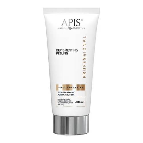 Miniaturka artykułu - Apis Depiq Pro System Depigmentujący peeling z kwasem traneksamowym i ficyną, 200 ml
