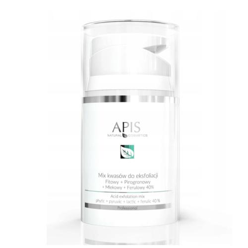 Miniaturka artykułu - APIS Exfoliation Acid Mix kwas&oacute;w do eksfoliacji Fitowy + Pirogronowy + Mlekowy + Ferulowy 40%, 50ml
