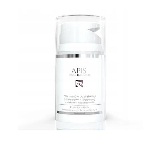 Miniaturka artykułu - APIS Exfoliation Acid mix kwas&oacute;w do eksfoliacji Laktobionowy + Pirogronowy + Mlekowy + Azelainowy 40%, 50ml