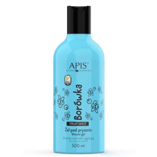 Miniaturka artykułu - APIS Fruit Shot Bor&oacute;wkowy żel pod prysznic, 500 ml