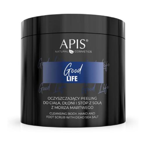 Miniaturka artykułu - APIS Good Life Oczyszczający peeling do ciała, dłoni i stóp z solą z Morza Martwego, 700g