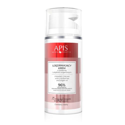 Miniaturka artykułu - APIS ŻURAWINOWA WITALNOŚĆ Ujędrniający krem z żurawiną i olejkiem arganowym, 100ml