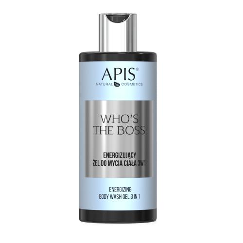 Miniaturka artykułu - APIS Who's the Boss Energizujący żel do mycia ciała 3w1, 300 ml