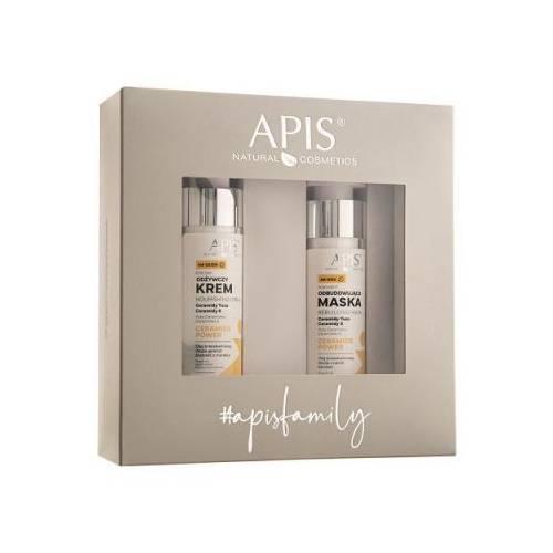 Miniaturka artykułu - APIS Zestaw Ceramide Power Odbudowująca maska na noc, 50ml + Odżywczy krem na dzień, 50ml