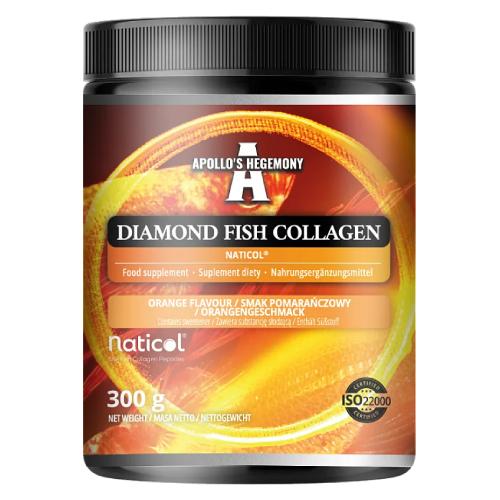 Miniaturka artykułu - Apollo's Hegemony Diamond Fish Collagen kolagen rybi smak pomarańczowy, 300 g