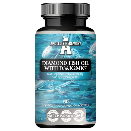 Miniaturka artykułu - Apollo's Hegemony Diamond Fish Oil D3K2MK7, 60 kaps.