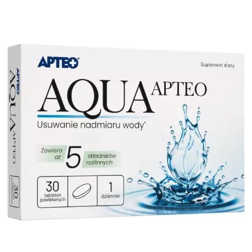 Miniaturka artykułu - APTEO Aqua, 30 tabletek KR&Oacute;TKA DATA 30.11.2026