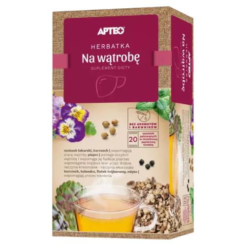Miniaturka artykułu - APTEO Herbatka na wątrobę, 20 saszetek