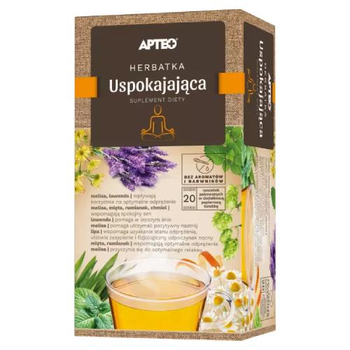 Miniaturka artykułu - APTEO Herbatka uspokajająca z pomarańczą, 20 sasz.