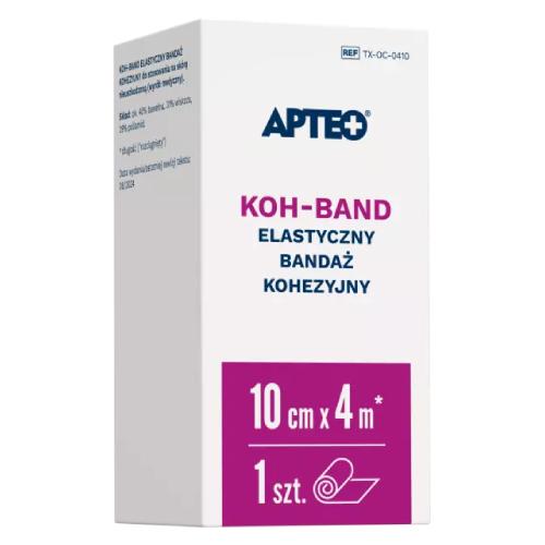 Miniaturka artykułu - Apteo Koh-Band Elastyczny bandaż kohezyjny 10 cm x 4 m, 1 szt.