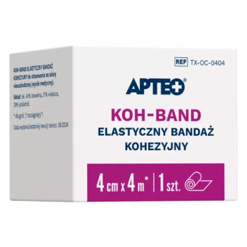 Miniaturka artykułu - Apteo Koh-Band Elastyczny bandaż kohezyjny 4 cm x 4 m, 1 szt.
