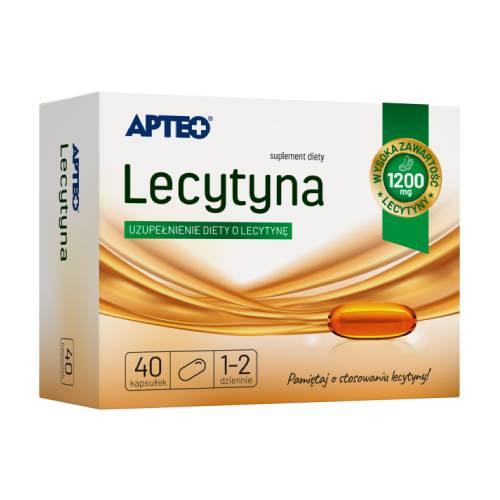 Miniaturka artykułu - APTEO Lecytyna 1200 mg, 40 kapsułek