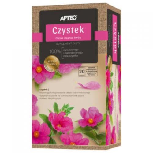 Miniaturka artykułu - APTEO NATURA Czystek Fix, 20 saszetek KR&Oacute;TKA DATA 30.06.2026