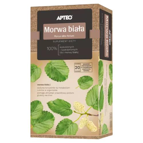 Miniaturka artykułu - APTEO NATURA Morwa biała, 20 saszetek