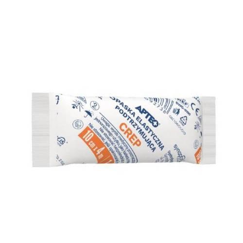 Miniaturka artykułu - APTEO Opaska elastyczna podtrzymująca Crep 10 cm x 4 m, 1 szt.