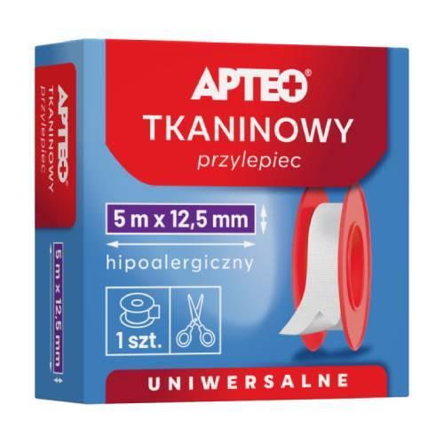 Miniaturka artykułu - APTEO Przylepiec tkaninowy 5m x 1,25cm, 1szt. BRAK TEKTUROWEGO OPAKOWANIA