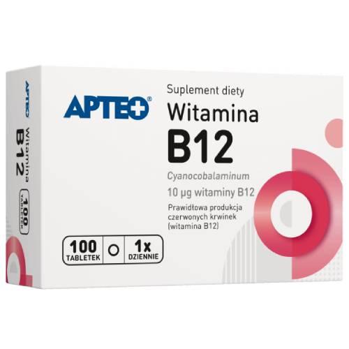 Miniaturka artykułu - APTEO Witamina B12, 100 tabletek
