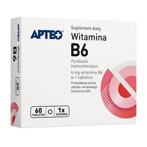 Miniaturka artykułu - Apteo Witamina B6, 60 tabl.