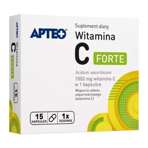 Miniaturka artykułu - Apteo Witamina C Forte, 15 kaps.