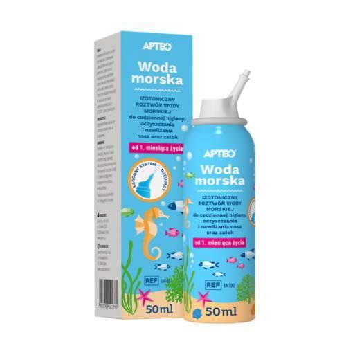 Apteo Woda morska dla dzieci, 50 ml USZKODZONE BRAK OPAKOWANIA TEKTUROWEGO