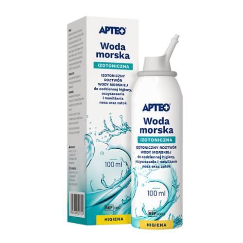 Miniaturka artykułu - Apteo Woda morska Izotoniczna Higiena, 100 ml USZKODZONE / BRAK OPAKOWANIA