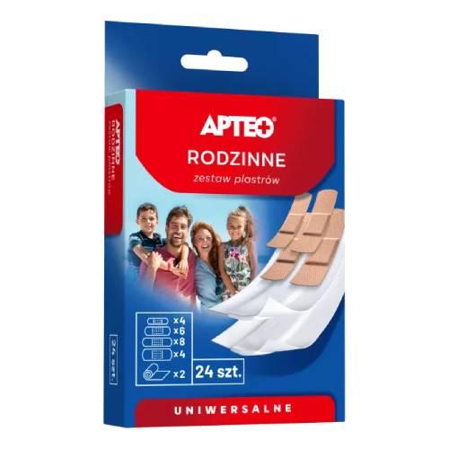Miniaturka artykułu - APTEO Zestaw plastr&oacute;w rodzinnych, 24 sztuki