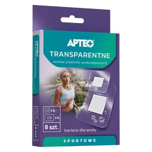 Miniaturka artykułu - APTEO Zestaw plastr&oacute;w wodoodpornych transparentnych, 8szt.