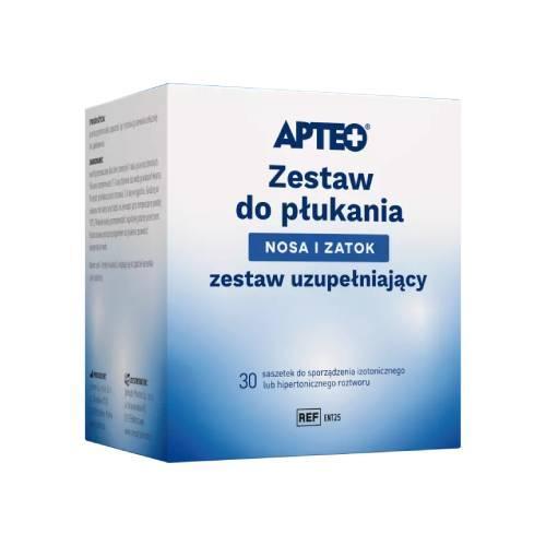 Miniaturka artykułu - Apteo Zestaw uzupełniający do płukania nosa i zatok, 30 sasz. USZKODZONE OPAKOWANIE