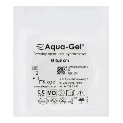 Miniaturka artykułu - Aqua-gel opatrunek hydrożelowy - średnica 6.5cm, 1szt.