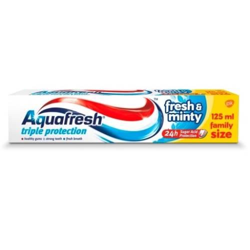 Miniaturka artykułu - Aquafresh Fresh & Minty Pasta do zęb&oacute;w, 125ml