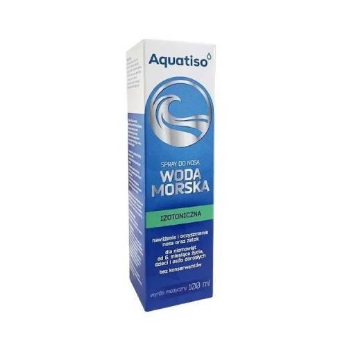 Miniaturka artykułu - Aquatiso Woda morska izotoniczna Spray do nosa, 100ml