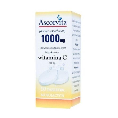 Miniaturka artykułu - Ascorvita, 10 tabletek musujących