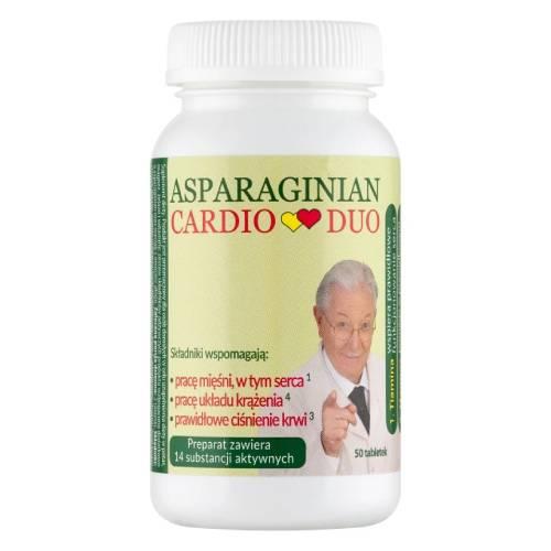 Miniaturka artykułu - Asparaginian Cardioduo - 50 tabletek powlekanych 