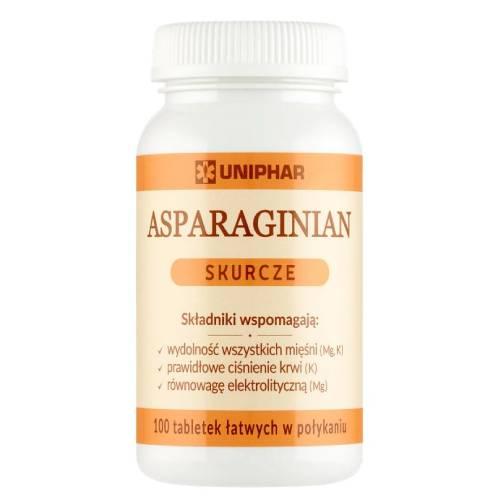 Miniaturka artykułu - Asparaginian Skurcze, 100 tabl. - suplement diety z magnezem i potasem