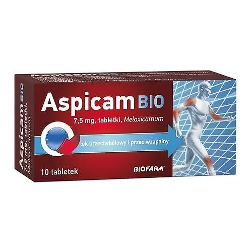 Miniaturka artykułu - Aspicam Bio 7,5 mg, 10 tabletek