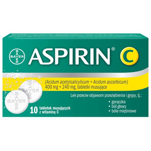 Miniaturka artykułu - ASPIRIN C - 10 tabletek musujących 