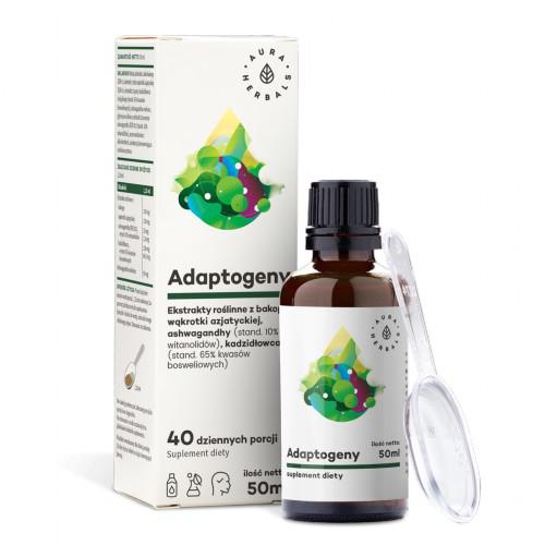 Miniaturka artykułu - AURA HERBALS Adaptogeny w płynie, 50ml
